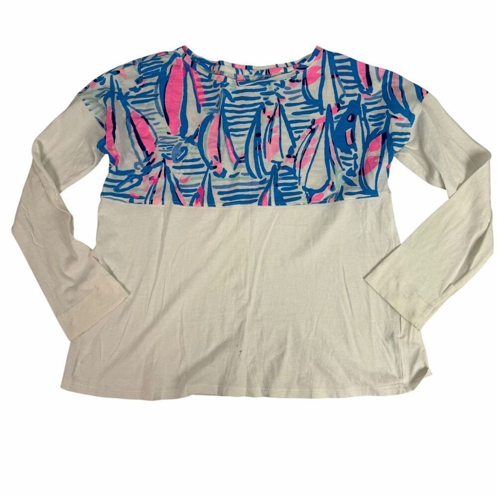 Lilly Pulitzer Mini Finn Top size L 8-10 HOLES
